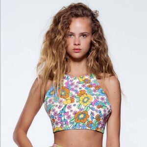NWT Zara Floral Crop Top